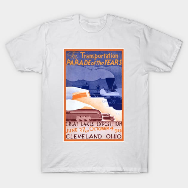 Vintage Travel Poster USA Cleveland Ohio T-Shirt by vintagetreasure